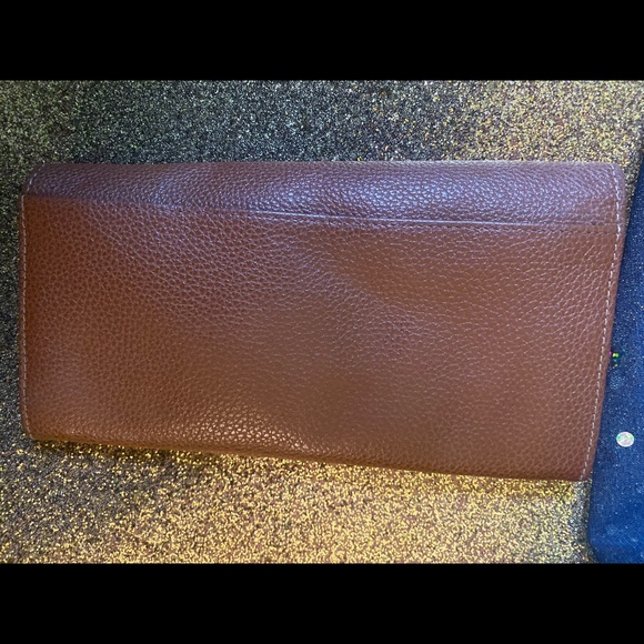 LONGCHAMP LEATHER FOULONNE BI-FOLD CAMEL BROWN Wallet EUC LUX COVETED - Picture 12 of 13